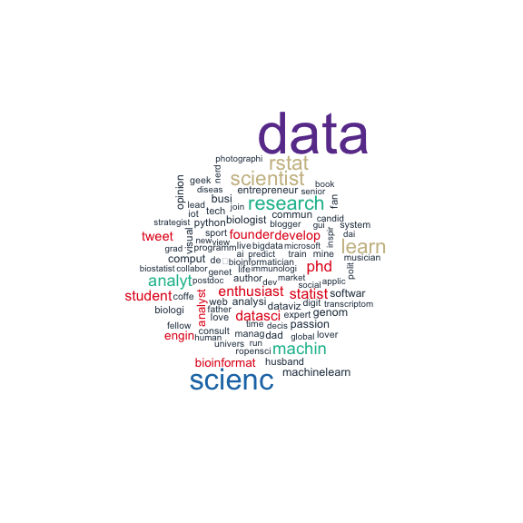 Characterizing Twitter followers with tidytext